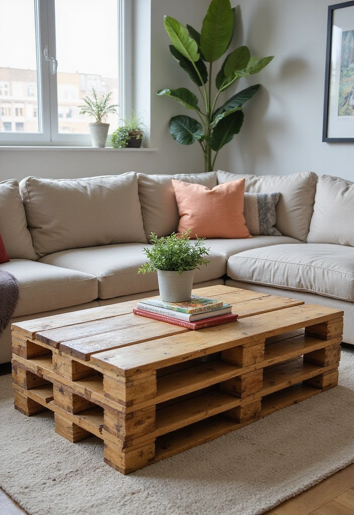 12 DIY Furniture Projects That Are So Easy, You'll Want to Make Them All! - 1. Rustic Wood Pallet Coffee Table