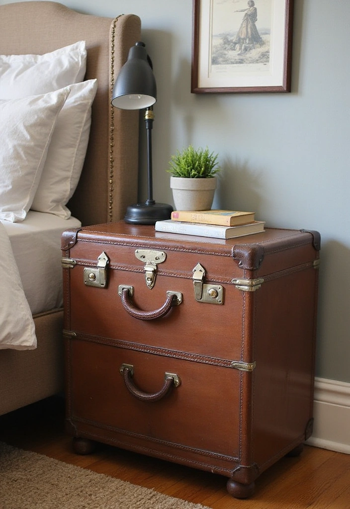 12 DIY Furniture Projects That Are So Easy, You'll Want to Make Them All! - 11. DIY Nightstand from a Suitcase