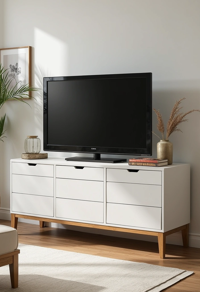 12 DIY Furniture Projects That Are So Easy, You'll Want to Make Them All! - 8. Upcycled Dresser to TV Stand