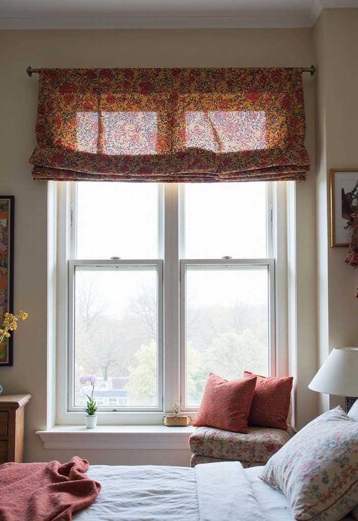 12 Dreamy Bedroom Window Valance Ideas to Transform Your Space Into a Cozy Retreat! - 11. Graphic Print Valance