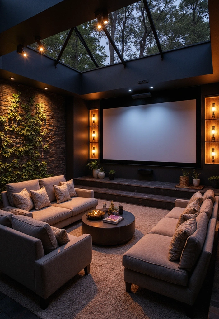 12 Jaw-Dropping Luxury Garden Room Ideas for Ultimate Relaxation! - 5. Entertainment Haven with Home Theatre