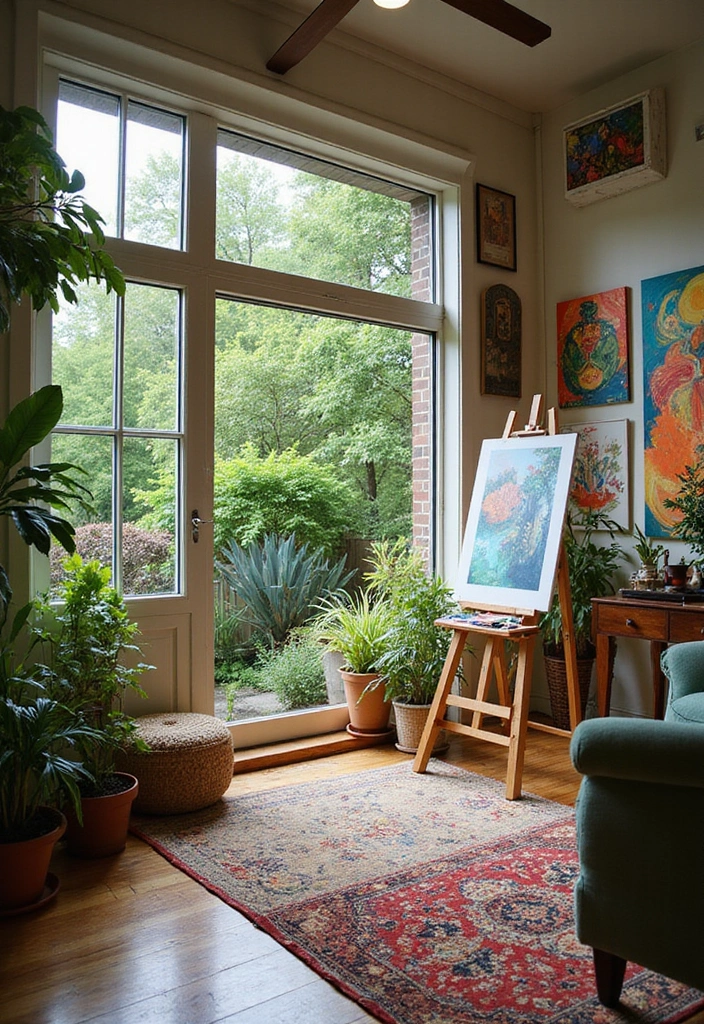 12 Jaw-Dropping Luxury Garden Room Ideas for Ultimate Relaxation! - 7. Artistic Studio Sanctuary