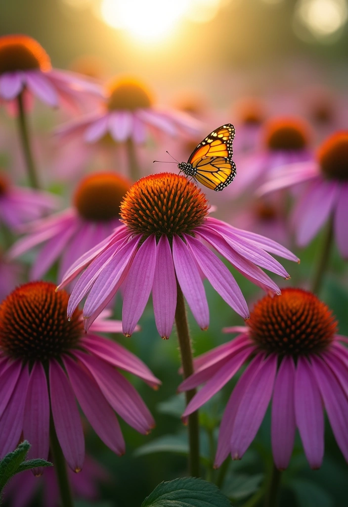 12 Self-Sustaining Flowers That Don’t Need Deadheading (Perfect for Busy Bees!) - 1. Coneflower (Echinacea)