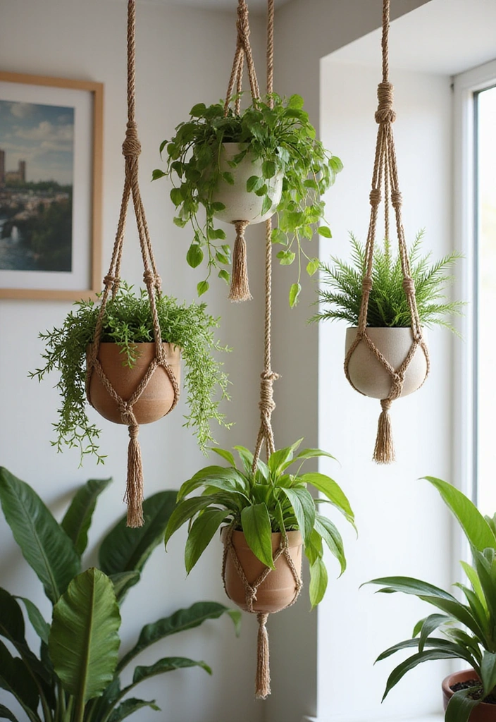 13 Creative Hanging Planter Ideas That'll Make Your Home Feel Like a Jungle (#8 Is a Game-Changer!) - 1. Macrame Magic