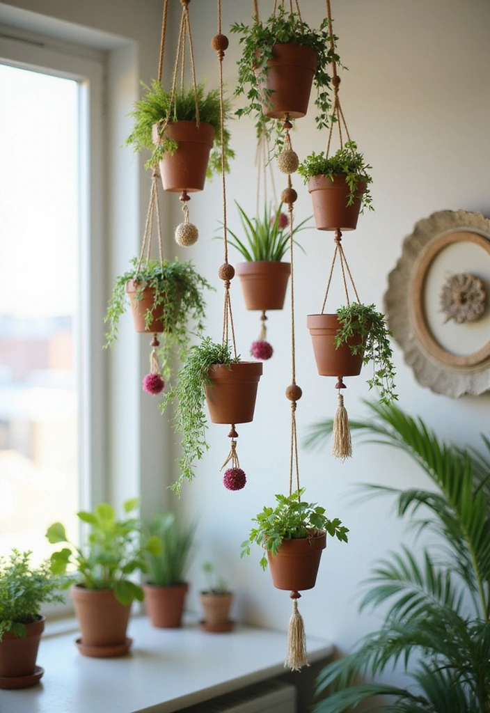 13 Creative Hanging Planter Ideas That'll Make Your Home Feel Like a Jungle (#8 Is a Game-Changer!) - 11. Hanging Planter Mobile