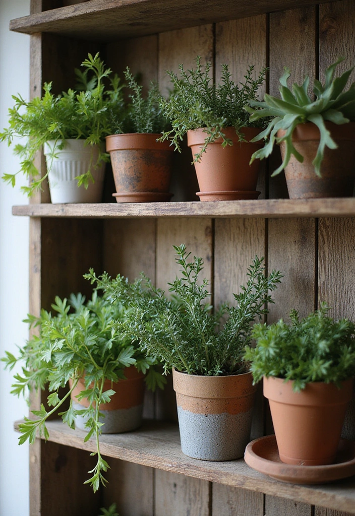 13 Creative Hanging Planter Ideas That'll Make Your Home Feel Like a Jungle (#8 Is a Game-Changer!) - 2. Rustic Wooden Shelves