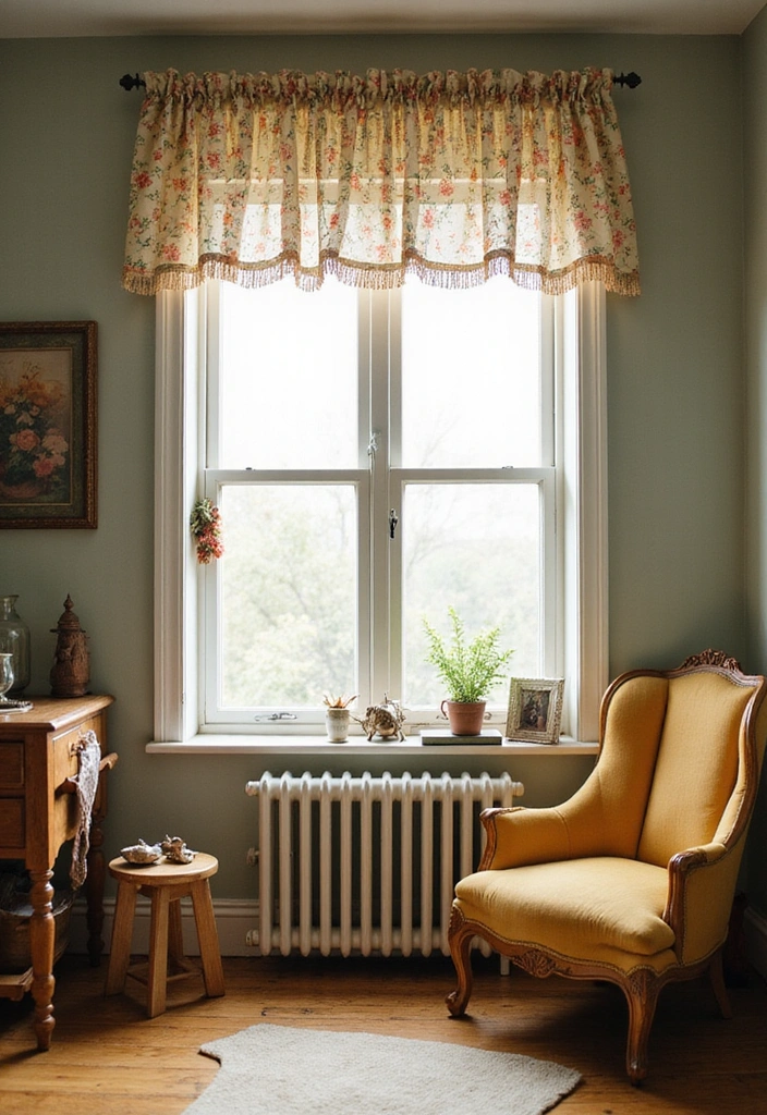 14 Adorable Kids Room Window Valance Ideas That Will Make Them Smile (#3 Is a Winner!) - 11. Charming Vintage Valance