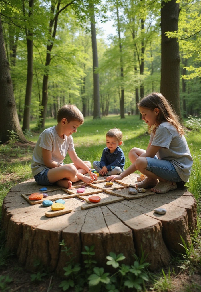 14 Fun Tree Stump Games Your Kids Will Love (And You Will Too!) - 10. Stump Tic-Tac-Toe