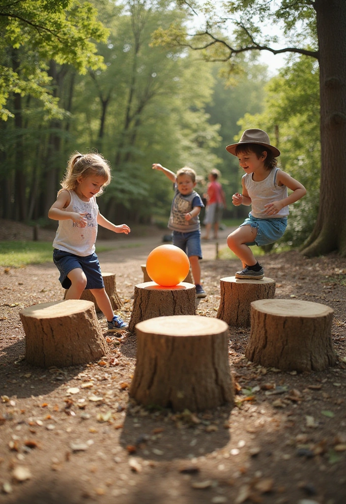 14 Fun Tree Stump Games Your Kids Will Love (And You Will Too!) - 11. Tree Stump Bowling
