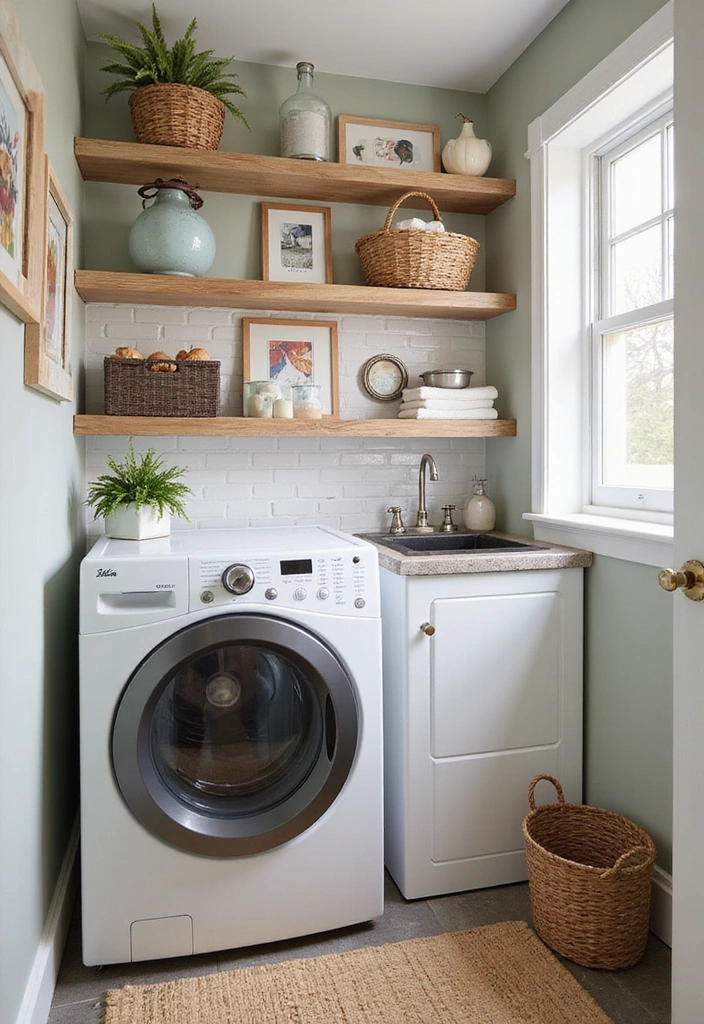 14 Functional Laundry Room Ideas That Will Make Your Life Easier! - 12. Personalized Decor for Flavor