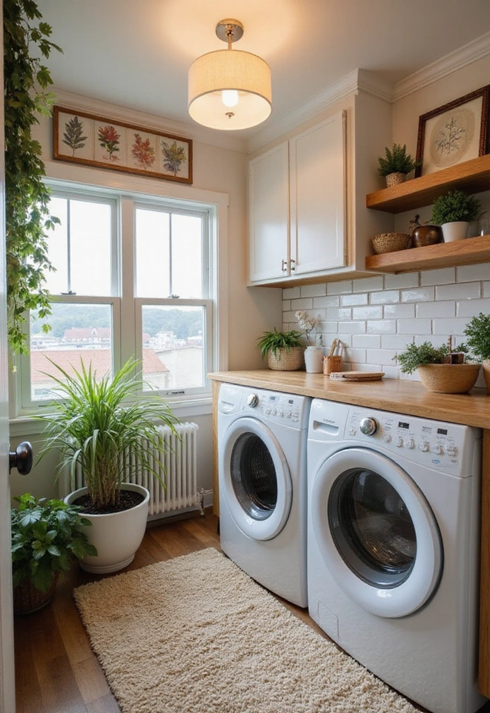 14 Functional Laundry Room Ideas That Will Make Your Life Easier! - 9. Create a Cozy Atmosphere