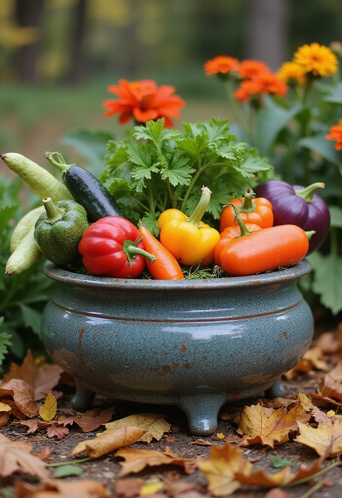 14 Stunning Container Vegetable Garden Ideas for Fall (Perfect for Small Spaces!) - 13. Decorative Garden Troughs