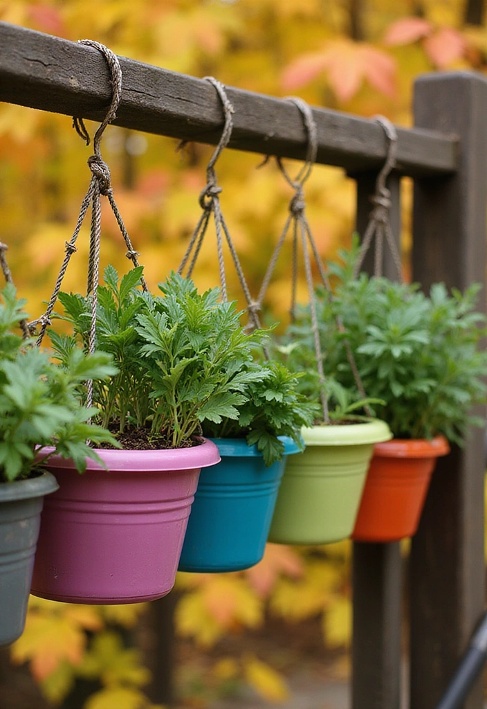 14 Stunning Container Vegetable Garden Ideas for Fall (Perfect for Small Spaces!) - 3. Hanging Baskets for Herbs