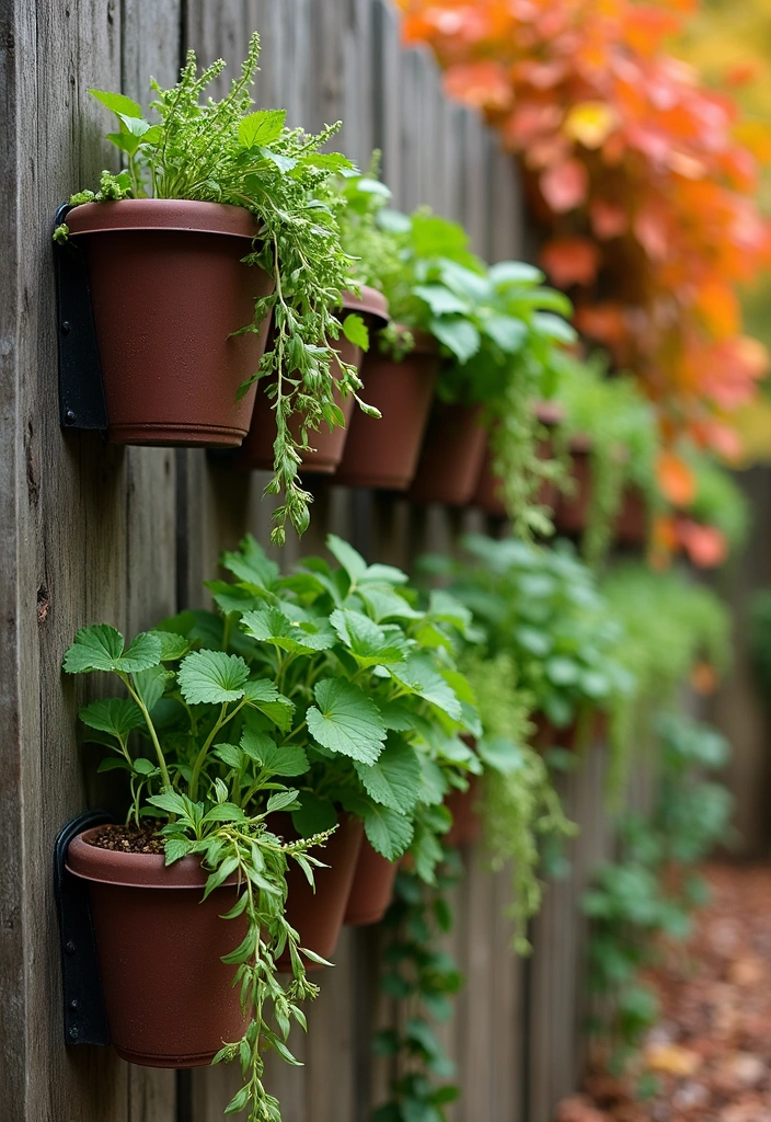 14 Stunning Container Vegetable Garden Ideas for Fall (Perfect for Small Spaces!) - 9. Hanging Vertical Garden