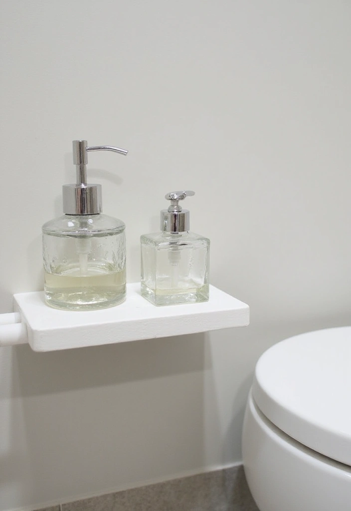 14 Trendy DIY Bathroom Decor Ideas That'll Have Your Guests Asking 'Where Did You Get That?' - 10. Floating Soap Dispensers