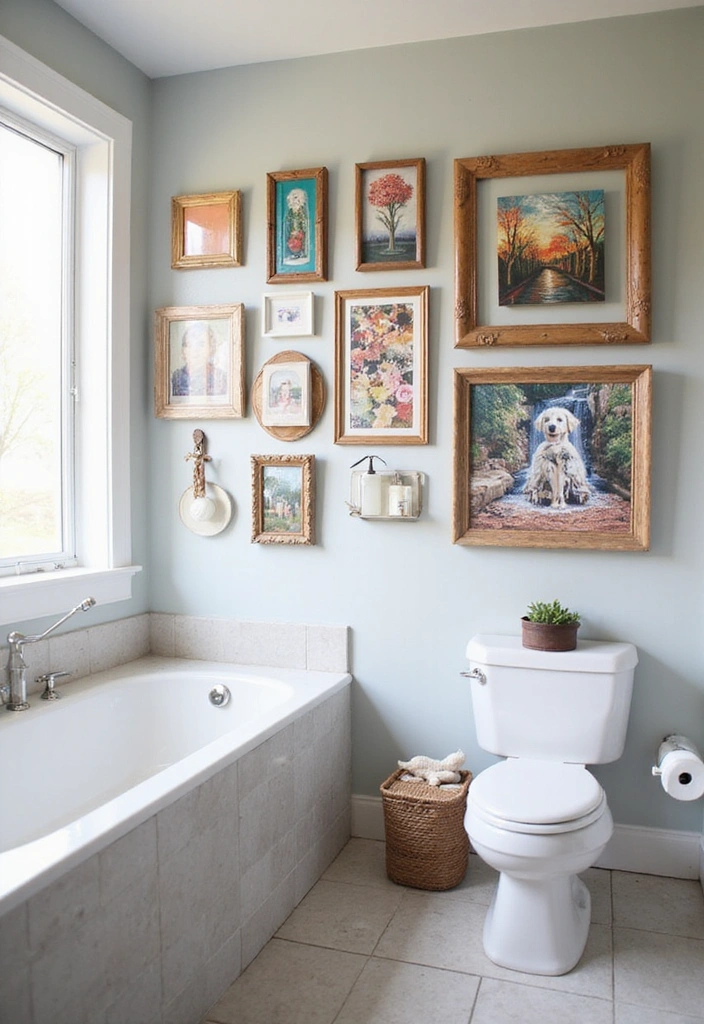 14 Trendy DIY Bathroom Decor Ideas That'll Have Your Guests Asking 'Where Did You Get That?' - 12. DIY Wall Art