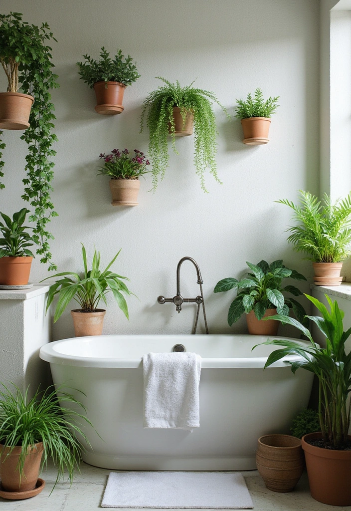 14 Trendy DIY Bathroom Decor Ideas That'll Have Your Guests Asking 'Where Did You Get That?' - 14. Greenery Galore