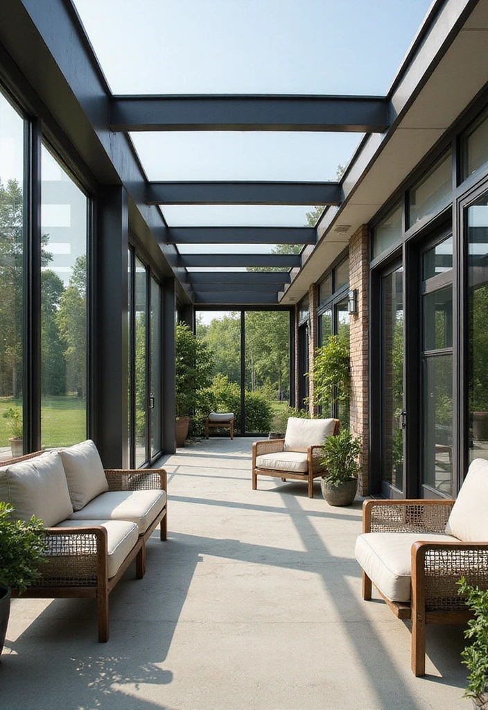 14 Unique Porch Ceiling Materials That Will Elevate Your Outdoor Aesthetic (You’ll Love #8!) - 14. Glass Panels