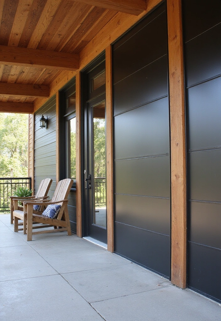 14 Unique Porch Ceiling Materials That Will Elevate Your Outdoor Aesthetic (You’ll Love #8!) - 2. Bold Metal Panels