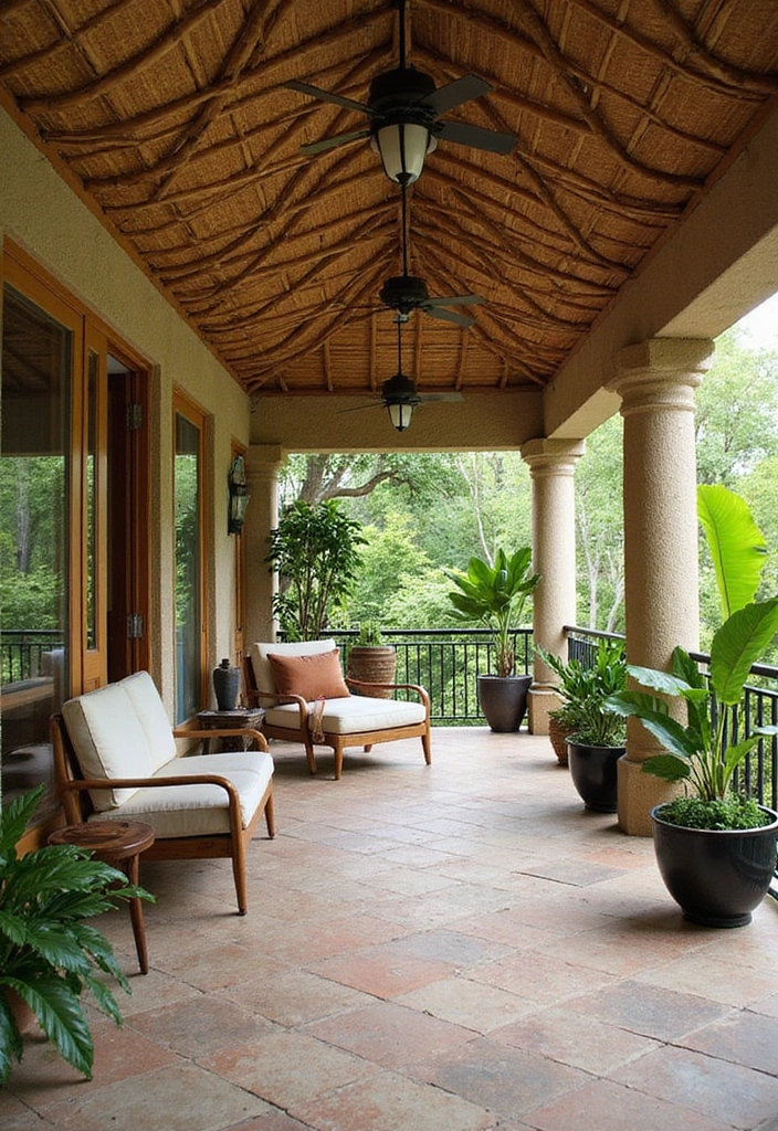 14 Unique Porch Ceiling Materials That Will Elevate Your Outdoor Aesthetic (You’ll Love #8!) - 9. Eco-Friendly Bamboo