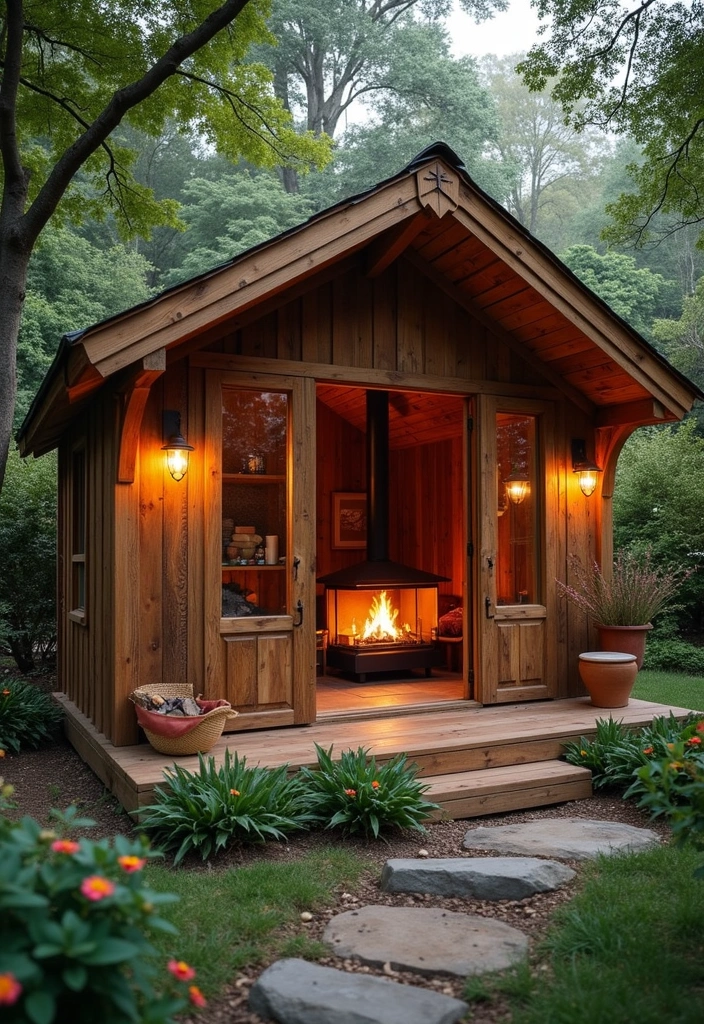 15 Modern Garden Room Designs That Redefine Outdoor Living (Prepare to Be Inspired!) - 2. Rustic Wooden Retreat
