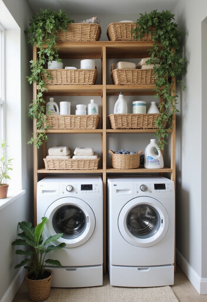 15 Space-Saving Laundry Room Hacks You Wish You Knew Sooner (Check Out #4!) - 1. Vertical Shelving