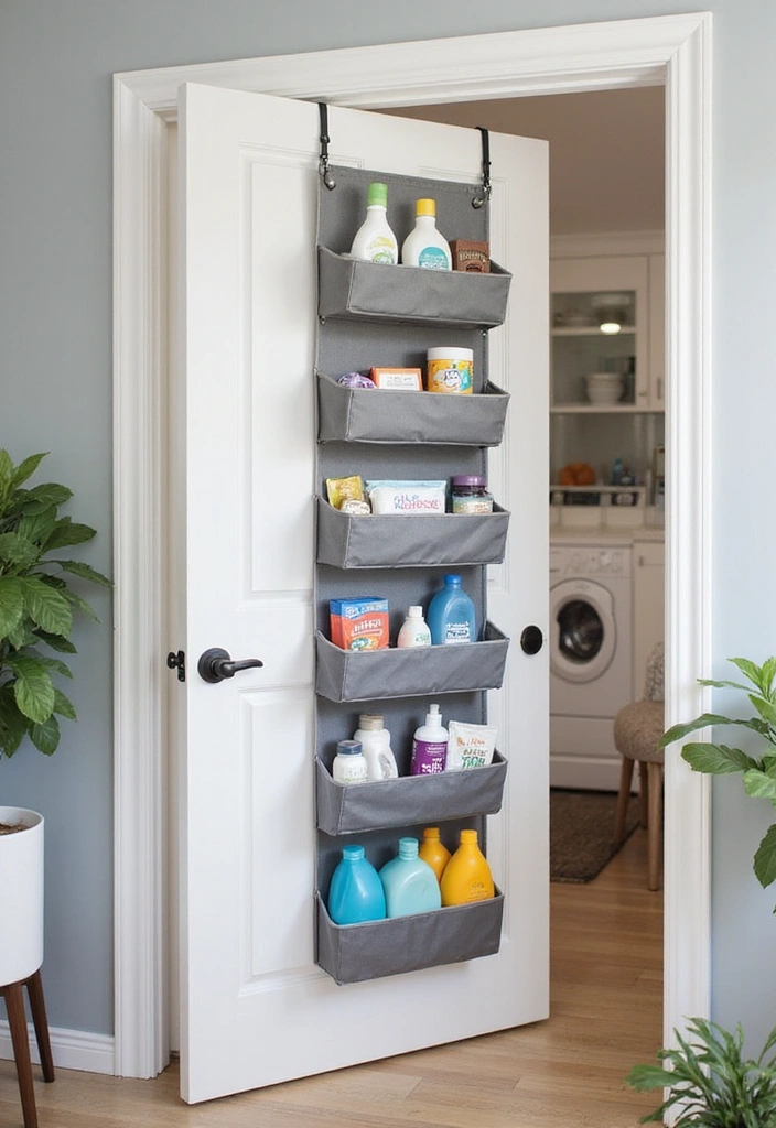 15 Space-Saving Laundry Room Hacks You Wish You Knew Sooner (Check Out #4!) - 6. Over-the-Door Organizers