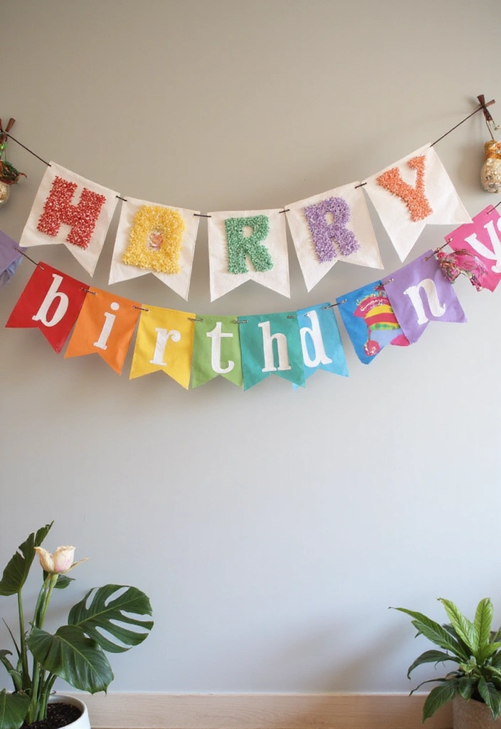 15 Unique Fabric Wall Hangings to Brighten Up Your Home (You Won't Believe #8!) - 11. Creative Fabric Banners