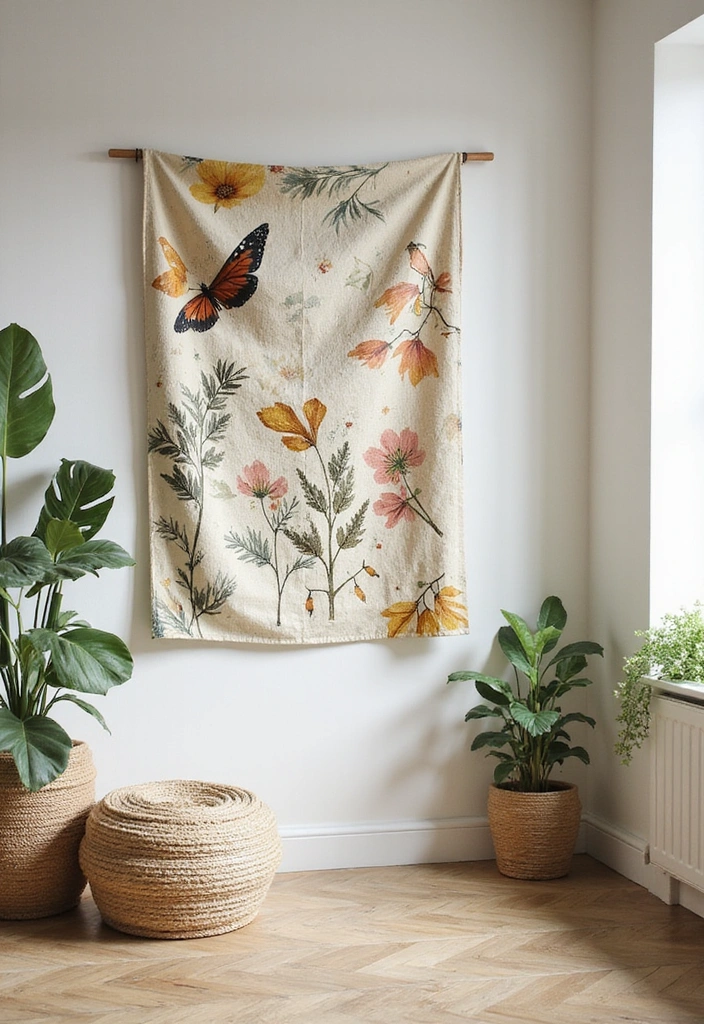 15 Unique Fabric Wall Hangings to Brighten Up Your Home (You Won't Believe #8!) - 8. Nature-Inspired Textile Hangings