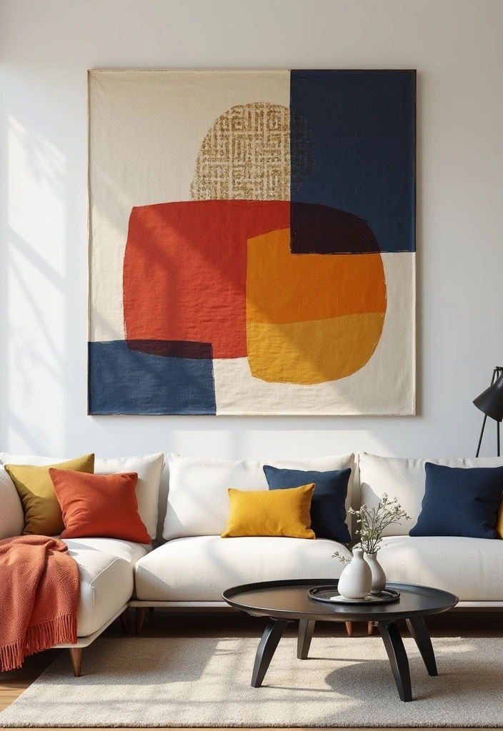 15 Unique Fabric Wall Hangings to Brighten Up Your Home (You Won't Believe #8!) - 9. Geometric Fabric Wall Art