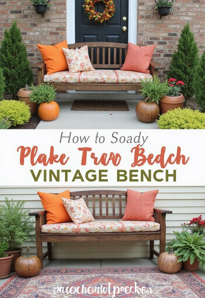 15 Vintage Furniture Transformations That Will Make You Fall in Love Again (#9 Is a Showstopper!) - 13. The Winter Wonderland of a Vintage Bench