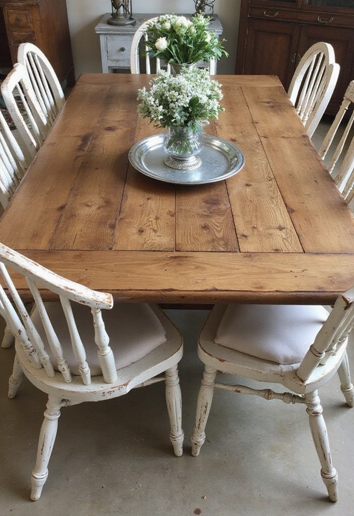 15 Vintage Furniture Transformations That Will Make You Fall in Love Again (#9 Is a Showstopper!) - 7. The Timeless Appeal of a Farmhouse Table Restoration