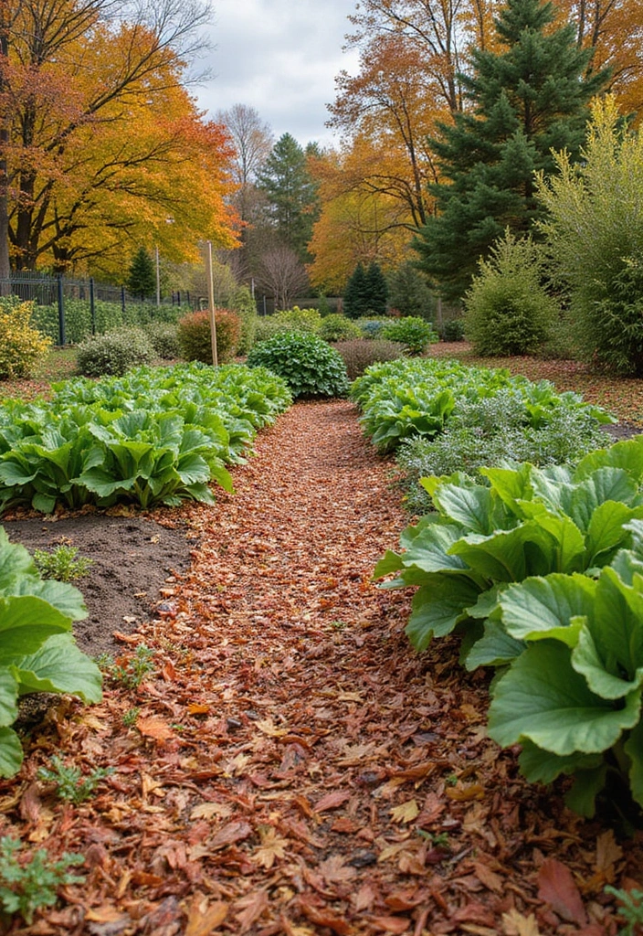 16 Beautiful Fall Vegetable Garden Design Ideas That Will Make Your Neighbors Jealous! - 11. Luxurious Mulch: Aesthetic and Practical