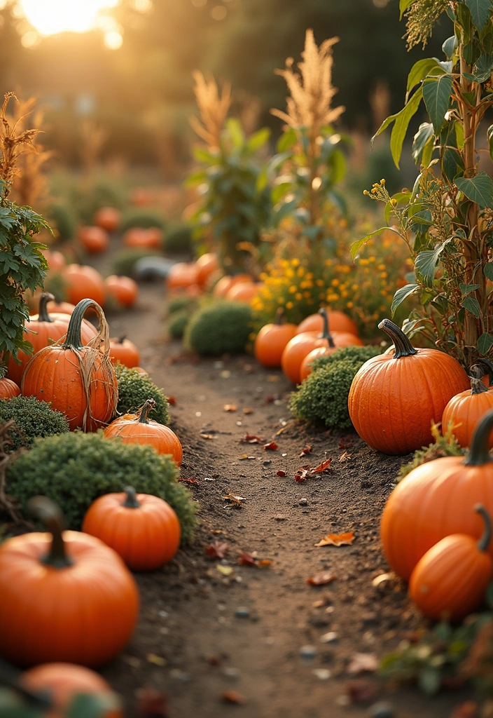 16 Beautiful Fall Vegetable Garden Design Ideas That Will Make Your Neighbors Jealous! - 7. Harvest-themed Decor: Embrace Autumn