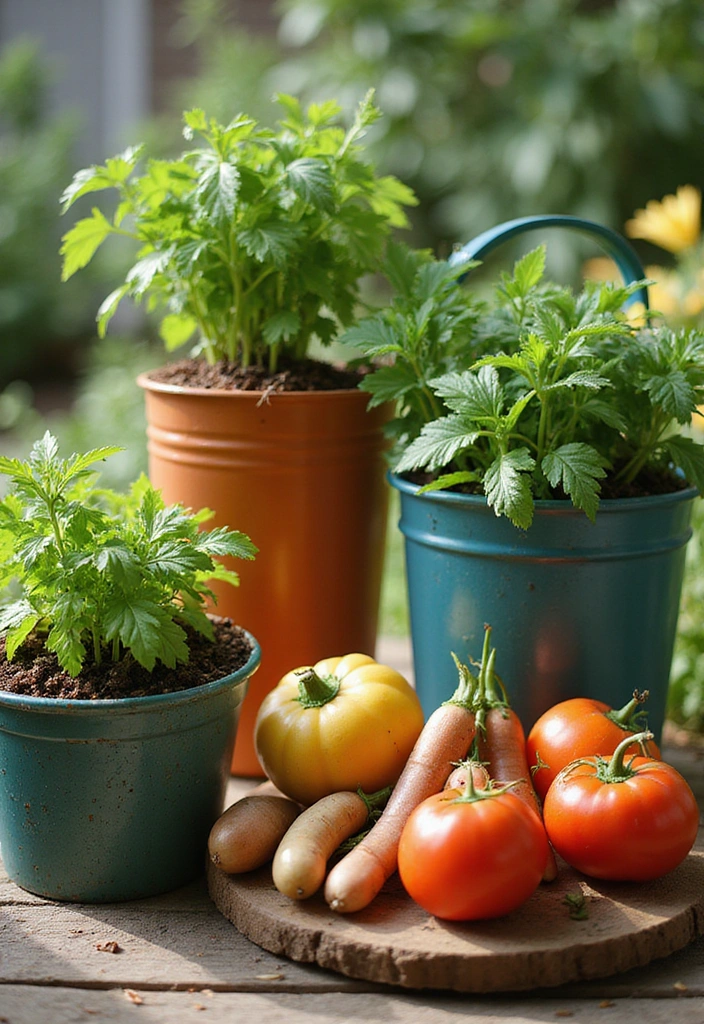 16 Beautiful Fall Vegetable Garden Design Ideas That Will Make Your Neighbors Jealous! - 8. Container Gardens: Flexibility and Style