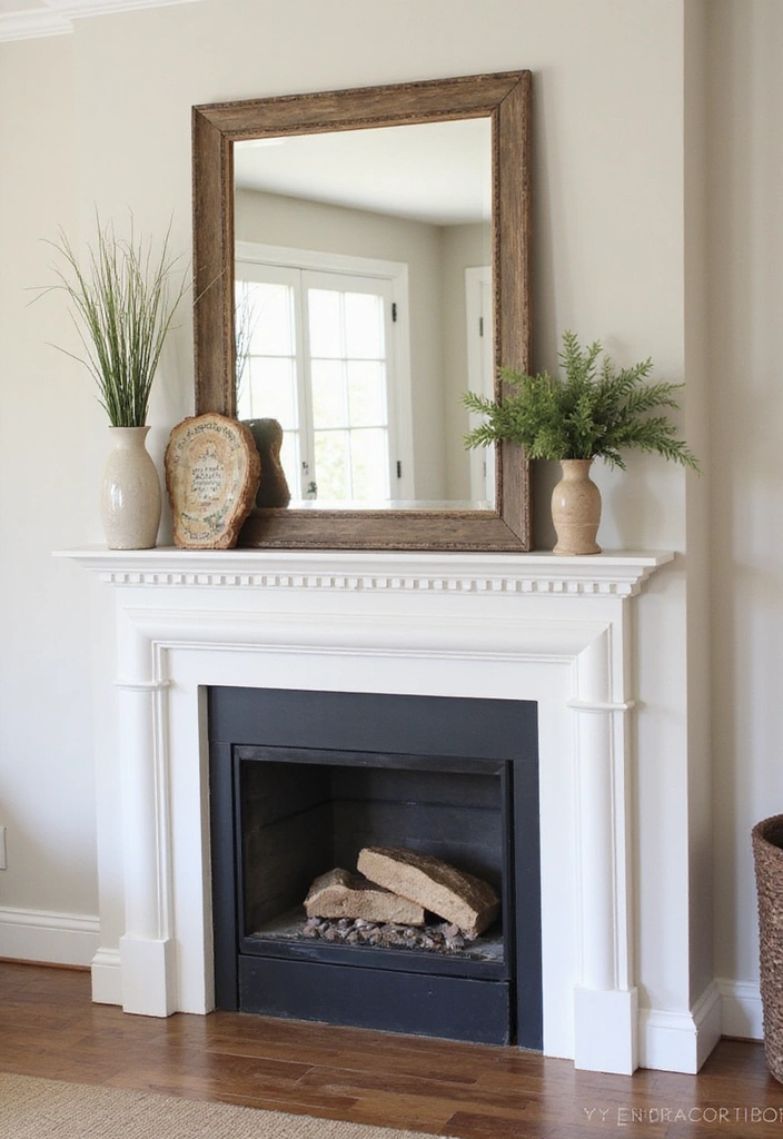16 Charming Wall Art Ideas for Your Farmhouse Mantel That'll Wow Your Guests (#9 Is a Must-See!) - 11. Rustic Mirrors
