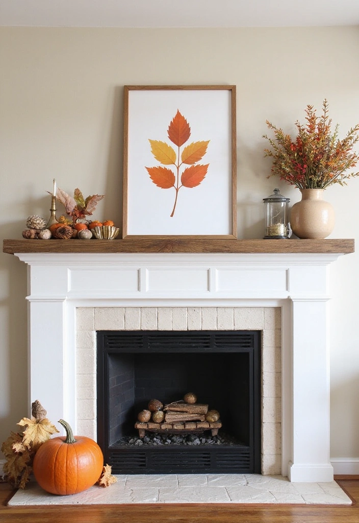 16 Charming Wall Art Ideas for Your Farmhouse Mantel That'll Wow Your Guests (#9 Is a Must-See!) - 5. Seasonal Decor