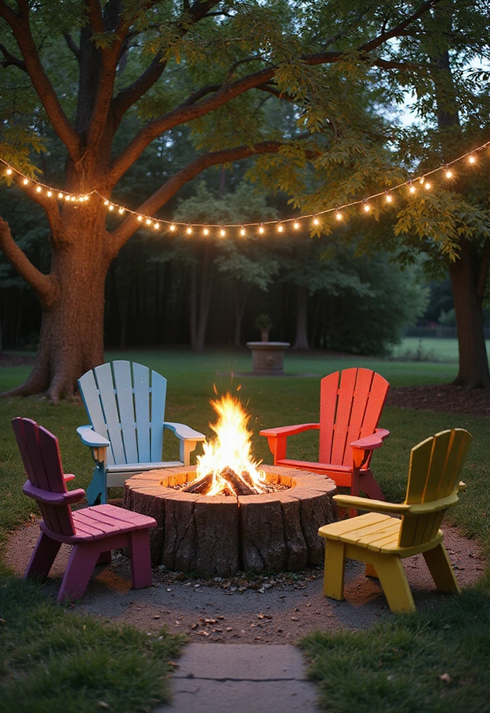 16 Cozy Tree Stump Fire Pit Ideas That'll Make Your Evenings Magical! (Check Out #3!) - 4. Whimsical Tree Stump Fire Pit