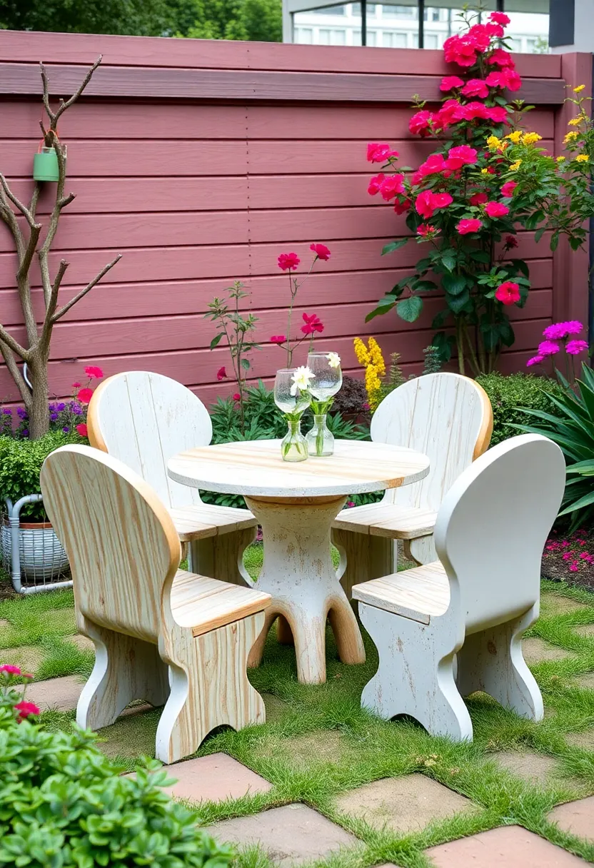 16 Luxury Garden Bistro Set Ideas That’ll Make You Feel Like Royalty (You’ll Want #9!) - 13. Unique Sculptural Designs