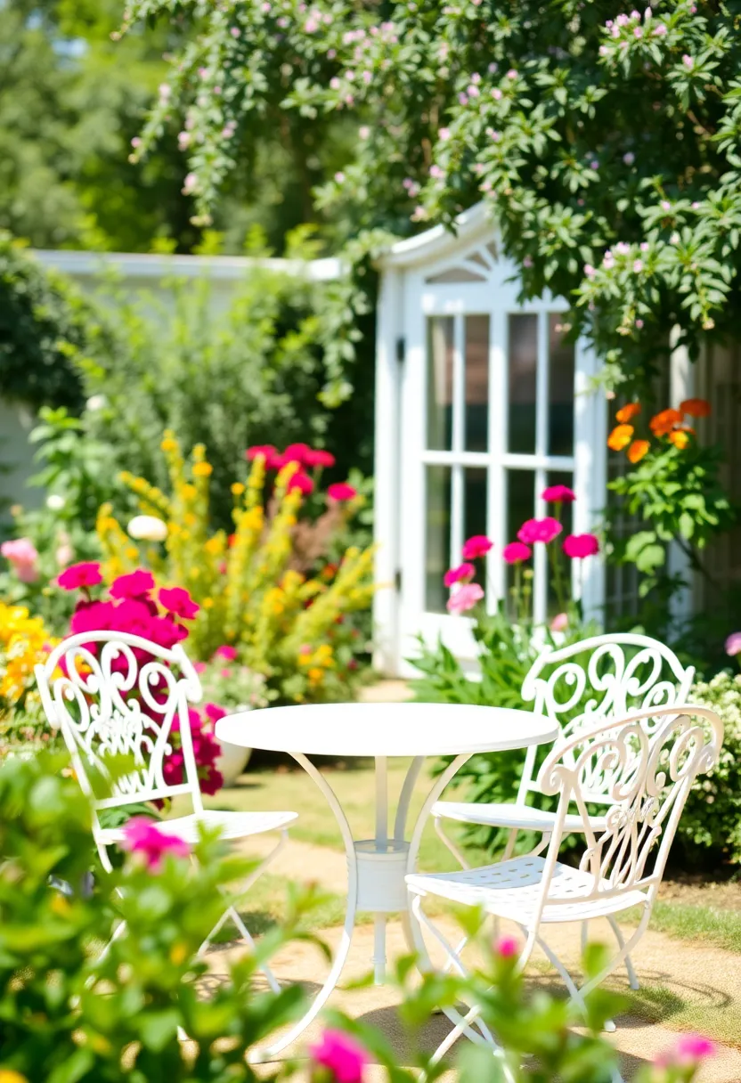 16 Luxury Garden Bistro Set Ideas That’ll Make You Feel Like Royalty (You’ll Want #9!) - 16. Timeless Classic White Sets
