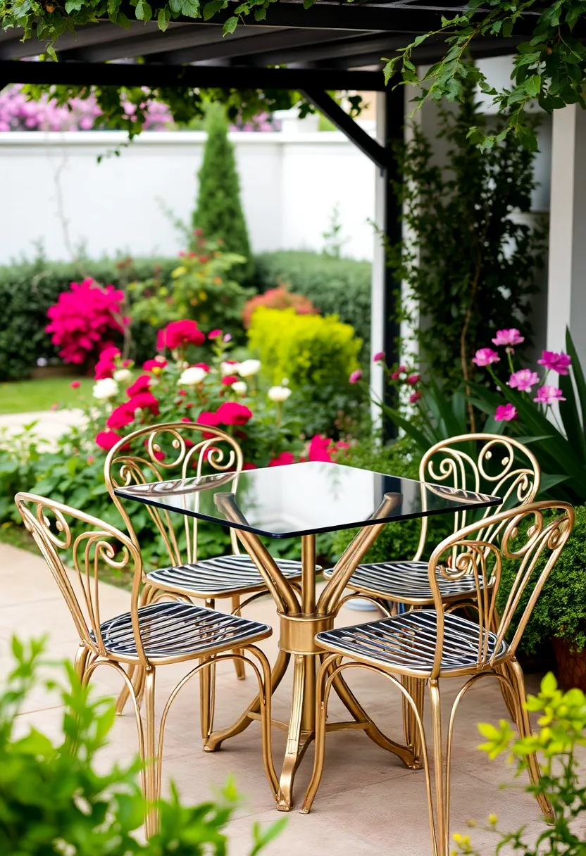 16 Luxury Garden Bistro Set Ideas That’ll Make You Feel Like Royalty (You’ll Want #9!) - 5. Chic Glass Table Sets