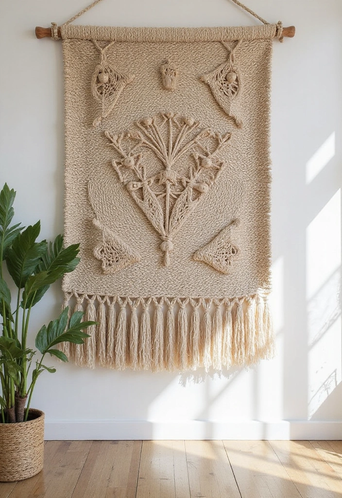 16 Minimalist DIY Wall Hangings That'll Elevate Your Space (You’ll Want to Copy #4!) - 10. Simple Woven Wall Hangings