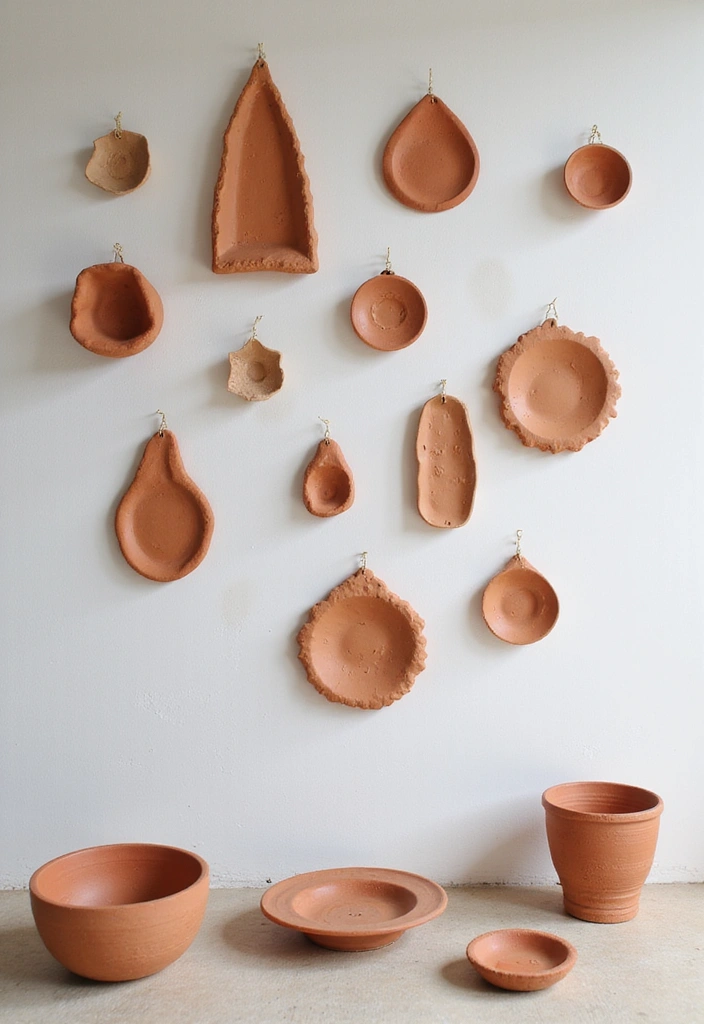 16 Minimalist DIY Wall Hangings That'll Elevate Your Space (You’ll Want to Copy #4!) - 13. Clay Wall Hangings