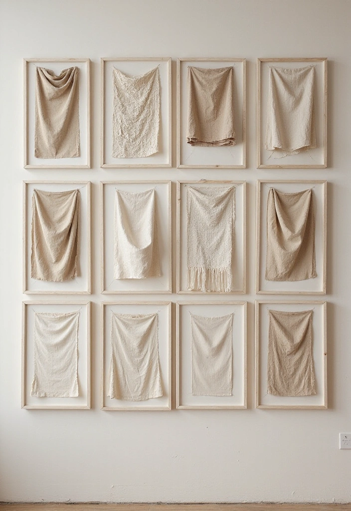 16 Minimalist DIY Wall Hangings That'll Elevate Your Space (You’ll Want to Copy #4!) - 5. Simple Framed Fabric
