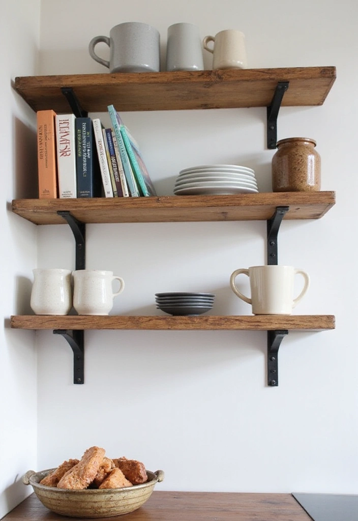 16 Rustic Open Kitchen Shelf Ideas That Bring Warmth to Your Home (Warning: #5 Is a Must-See!) - 2. Minimalist Rustic