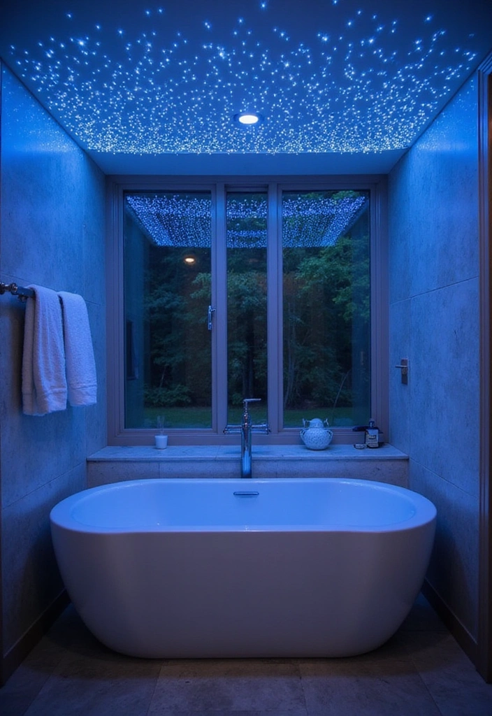 17 Bathroom Lighting Ideas That Will Instantly Elevate Your Space (#11 Is Pure Magic!) - 11. Magical Fiber Optic Lighting