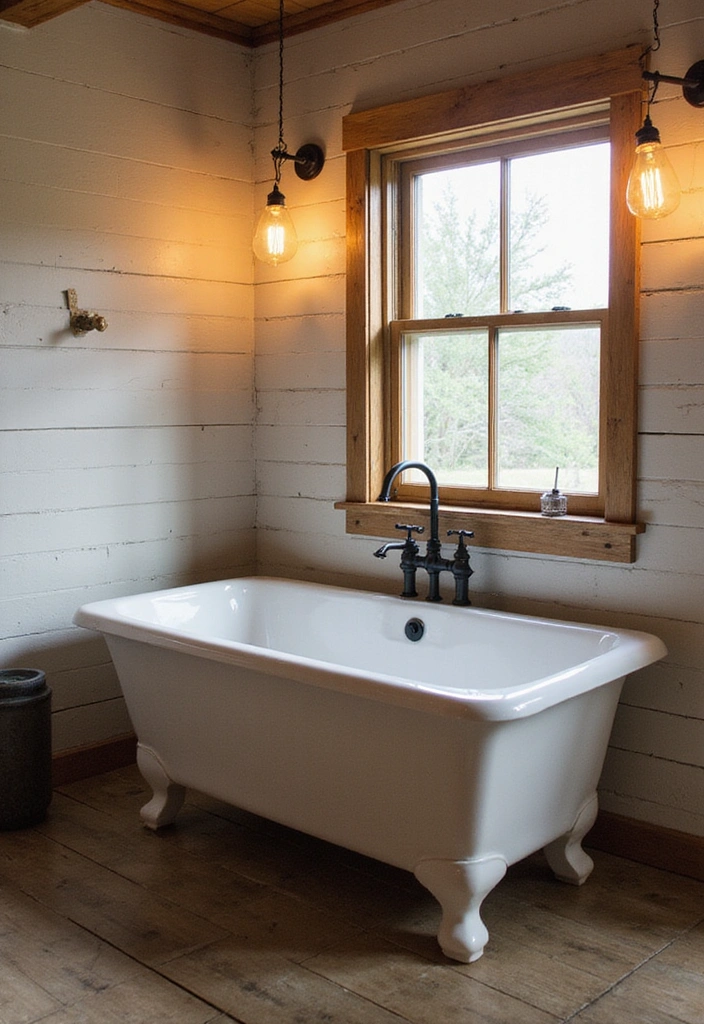 17 Bathroom Lighting Ideas That Will Instantly Elevate Your Space (#11 Is Pure Magic!) - 14. Rustic Farmhouse Style Lighting