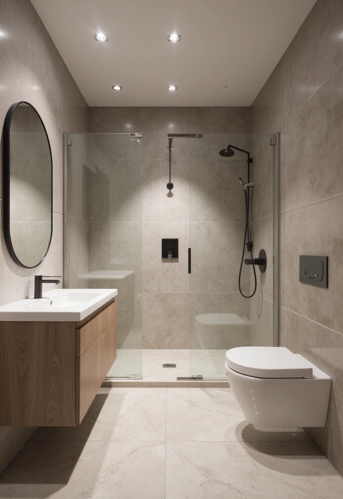17 Bathroom Lighting Ideas That Will Instantly Elevate Your Space (#11 Is Pure Magic!) - 3. Minimalist Recessed Lighting