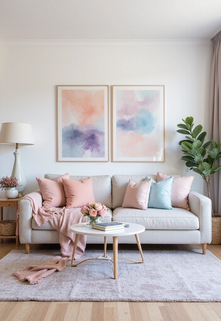 17 Beach Color Palettes That Will Refresh Your Living Room and Your Spirit! - 14. Watercolor Wash