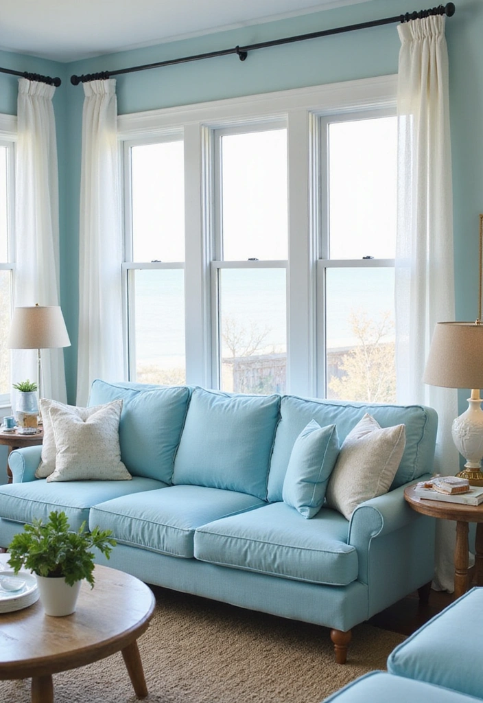 17 Beach Color Palettes That Will Refresh Your Living Room and Your Spirit! - 7. Breezy Blues